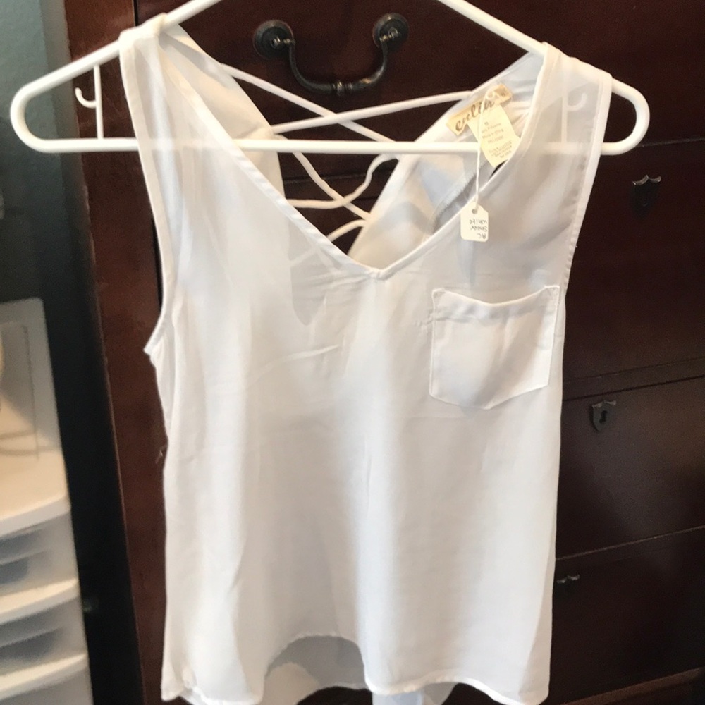 Enlin Brand New - sheer white blouse